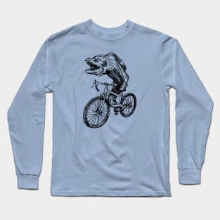 SEEMBO Moray Eel Cycling Bicycle Fish Biking Bicycling Bike Long Sleeve T-Shirt